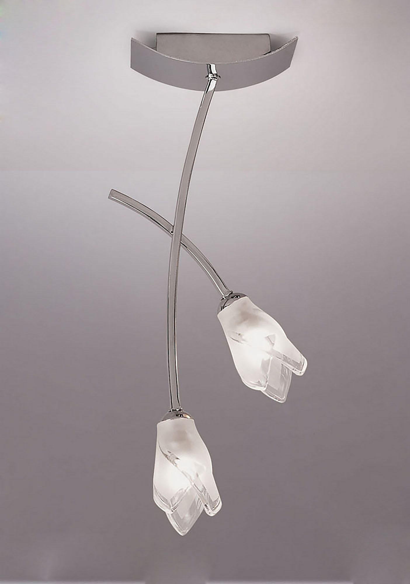 Pietra Polished Chrome Ceiling Lights Mantra Semi Flush Fittings